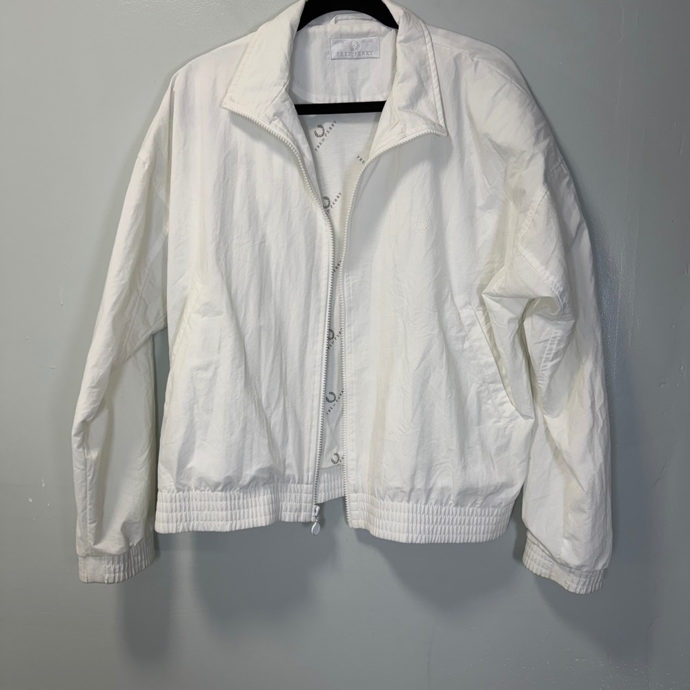 Fred Perry Sportswear Vintage White Full Zip Track Jacket H2192/964‎ Mens UK 14